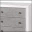 Commode Katia gris rustique et blanc vieilli