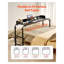 Table de lit ajustable avec prises de courant - Bureau mobile à roulettes pour ordinateur portable à usage domestique et hospitalier, noir