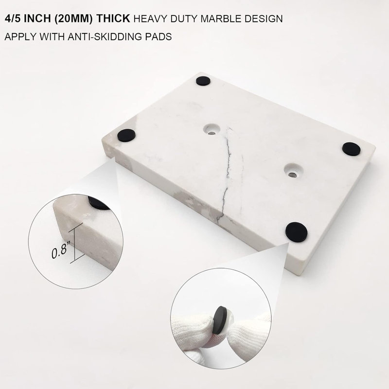 Freestanding Toilet Paper Holder With Base And Reserve Rod, Heavy Weighted Design, SUS304 Stainless Steel Construction, Anti-Slip Padding Included