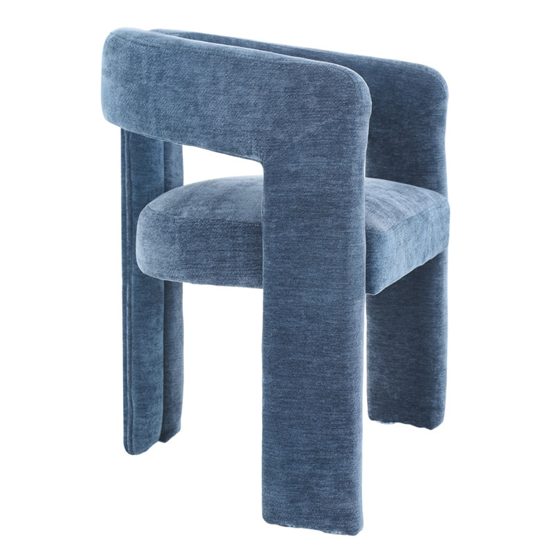 Upholstered Armchair, Blue