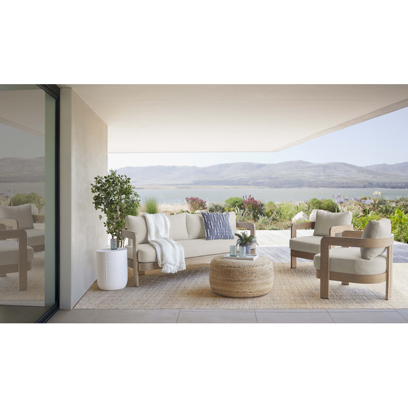 Arlo 30" Metal Outdoor Patio Chair with Cushions by Real Flame