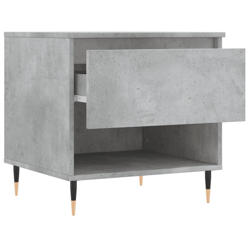 Coffee Table with Storage, Concrete Grey