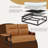 49.6" Wide Mid Century Modern Upholstery Loveseat Sofa Small Couches For Small Spaces, High-Strength Galvanized Frame Upholstered 2-Seater Couch With Side Tray Table-1320942579