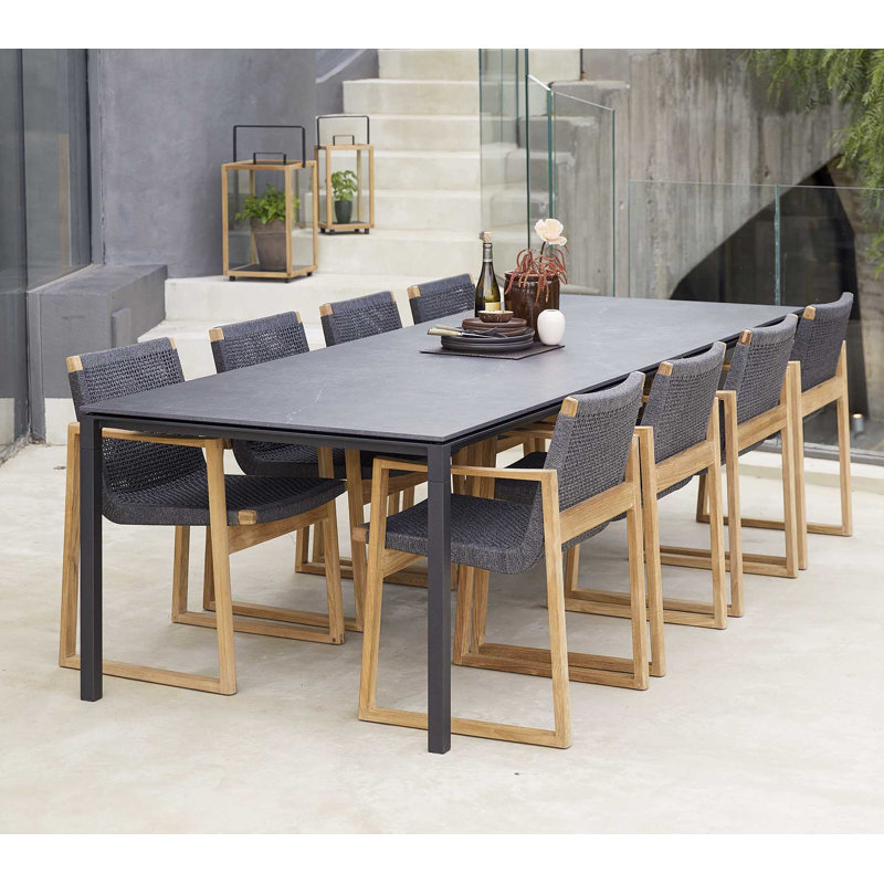 Pure Outdoor Dining Table, Nero Black