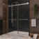 Luna 56'' - 58'' W x 74'' H Bypass Frameless Shower Door with Clear Glass