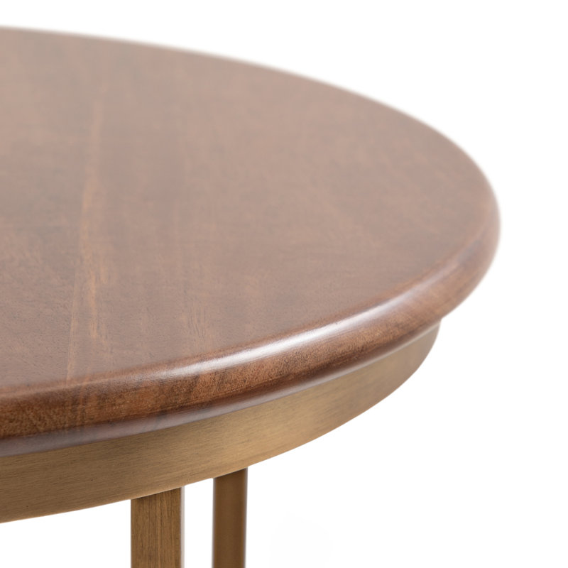 Table de bout Gerardo, H 23,25 po x l 16 po x P 16 po, Plateau brun / base dorée