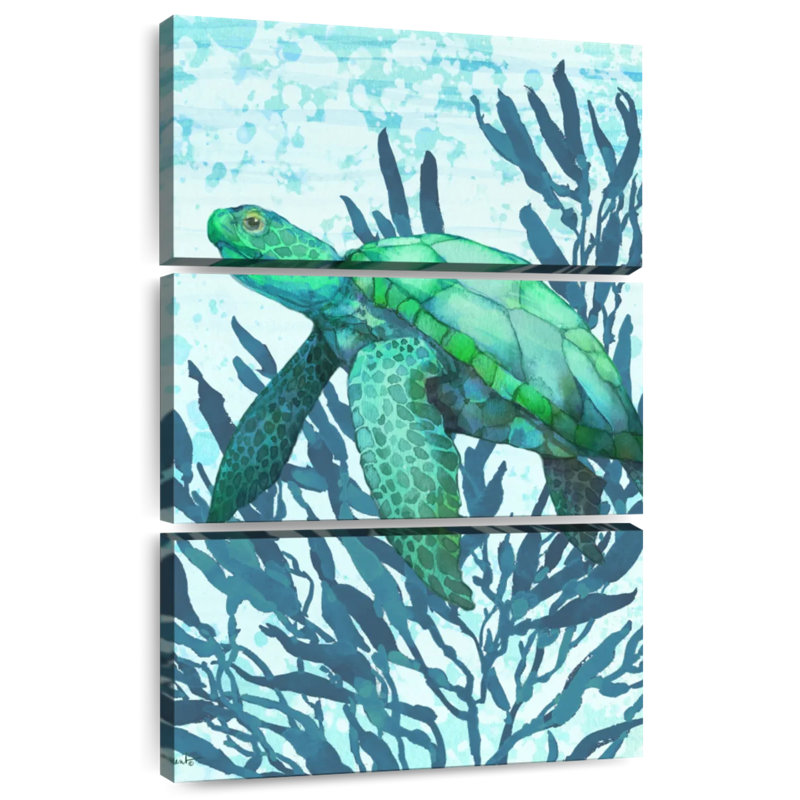 Brampt Calypso Turtles Vertical I - Bright, 74" H x 48" W