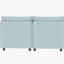 Canapé-lit modulaire avec option de rangement, 2 canapé modulaire en chenille bleu antique, coussin de détente, structure, support de poids de 250 lb par siège, coussins confortables, capacité stable-768611362