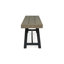 Banc d'extérieur à deux tons en bois, lambris, hauteur de 18 pouces, banc de patio au design rustique unique, deux tons, style, 14,5 de profondeur, confortable pour socialiser