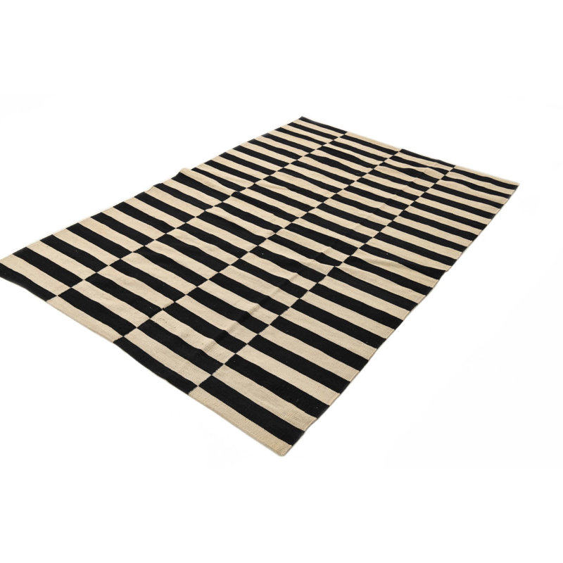 Tapis noir et blanc Jessen