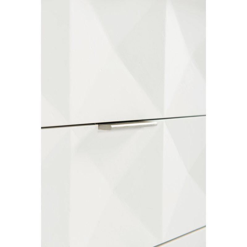 Axiom 3 - Drawer Bachelor's Chest in White/Gray