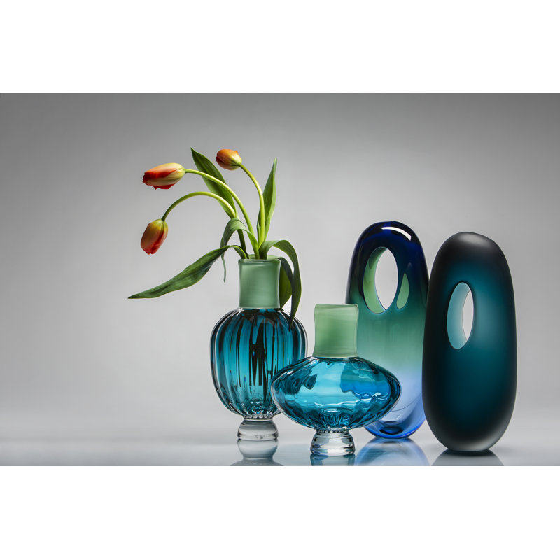 Unica Handmade Lead Crystal Table Vase, Purple