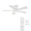 Odyssey 5- Blade Smart Flush Mount Ceiling Fan with Remote Control and LED Light Kit Included-55354986-57409107