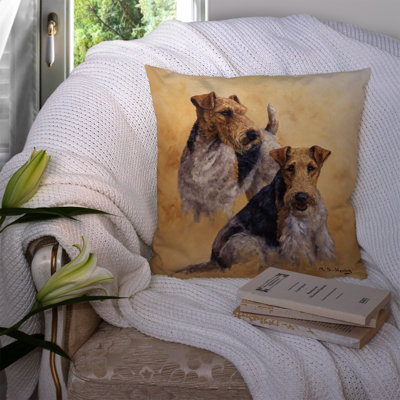  Coussin décoratif Fox Terriers par Michael Herring