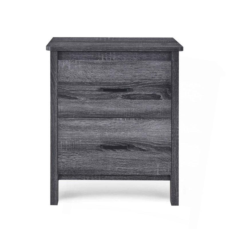 Toolless Assembly Nightstand, Dark Gray