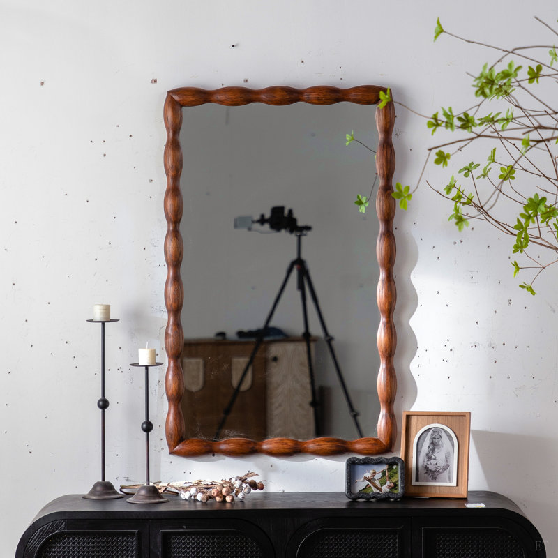 Miroir de 36,02 po Mid-Century Modern Swirl