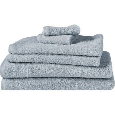 Castle Point AF810002 Combed Cotton Towel Set Rice Weave, 6 Piece - Navy