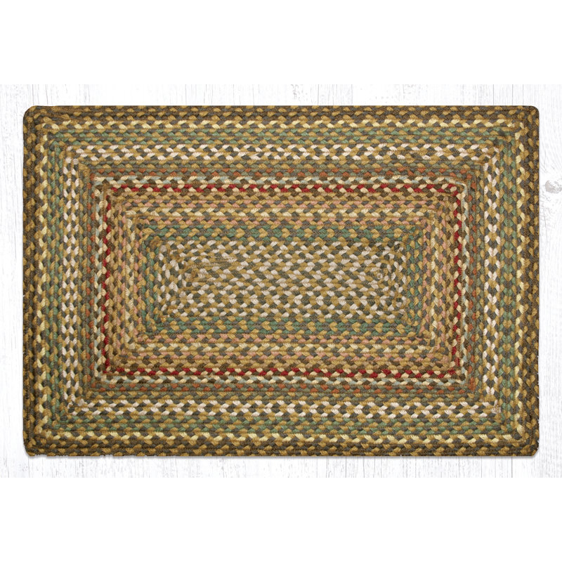  Tapis tressé en jute Fir Tonal, Rectangle 1 pi 8 po x 2 pi 6 po