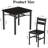 3 Piece Square Bar Table And Chairs Set, Space Saving Design Dining Table Set With Storage Shelf, Small Kitchen Table Set Of 3, With Particle Board Table Top And Metal Frame-1868124071