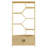 Dessens Rattan Bookshelf 7 tiers Bookcases Storage Rack with cabinet