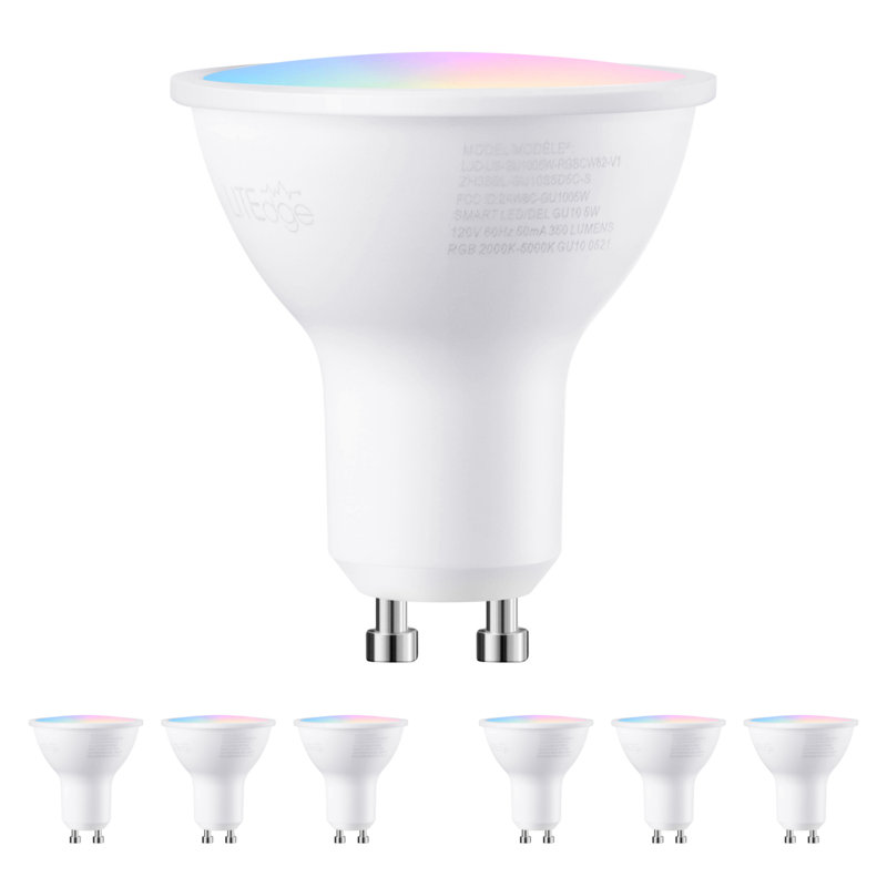 Ampoules GU10 Smart Spot, fonctionne avec Alexa Echo Google Home Assistant Siri, 50 W Équiv.