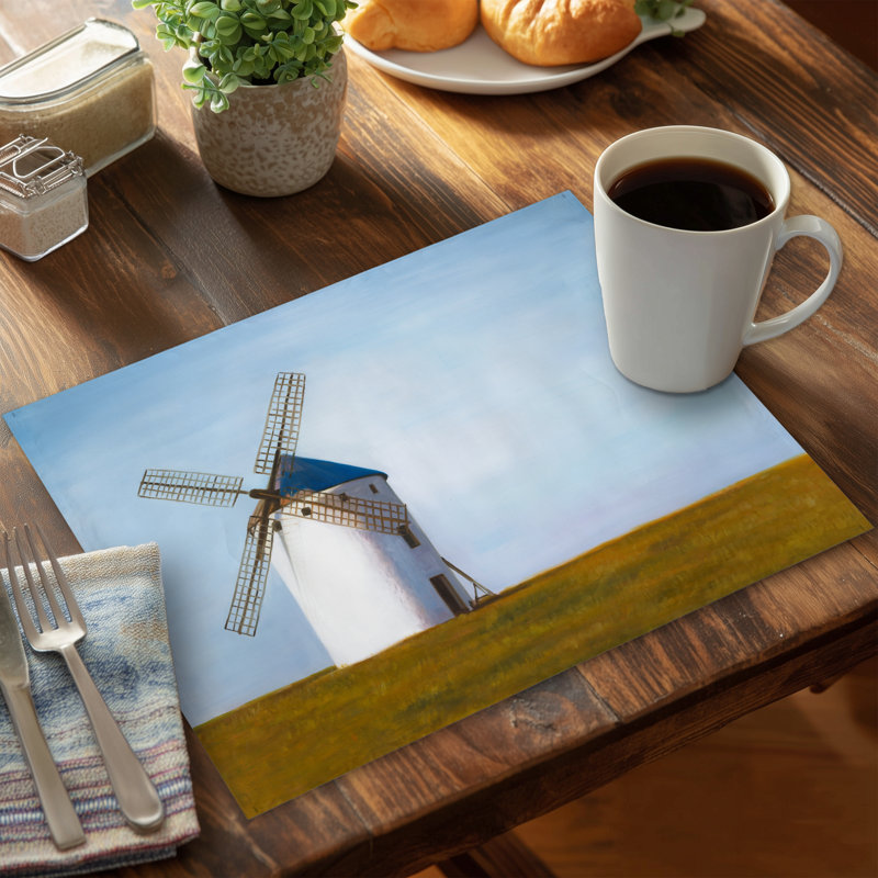 Rustic Polyester Big Windmill Placemat - Home Decor Essential