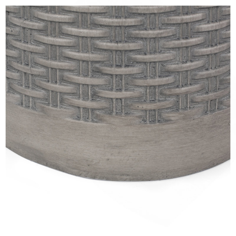 Outdoor Lightweight End Table Round Concrete Outdoor Side Table