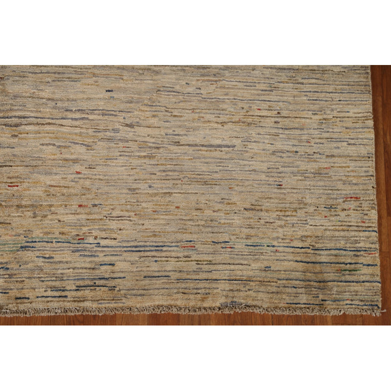 Tapis oriental rayé Gabbeh 7 x 10
