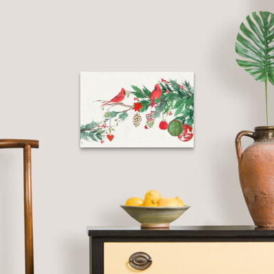 " Christmas Birds I " Painting Print