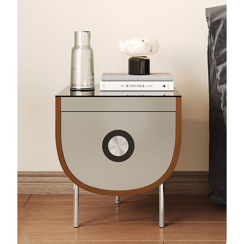 Vintage style movable multifunctional bedside table