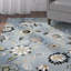 Tapis bleu crocheté à la main Doyle-22211877
