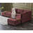 Claret Red Corner Sofa-Bed with Arm Table, 82.7 x 27.6 x 110.2 inches | 100% Polyester Fabric, Easy Clean | 32 DNS Foam Seating, Particle Foam Back | Solid Color Southwestern Design, Durable Wood & Fiberboard Frame-824036804-824036826