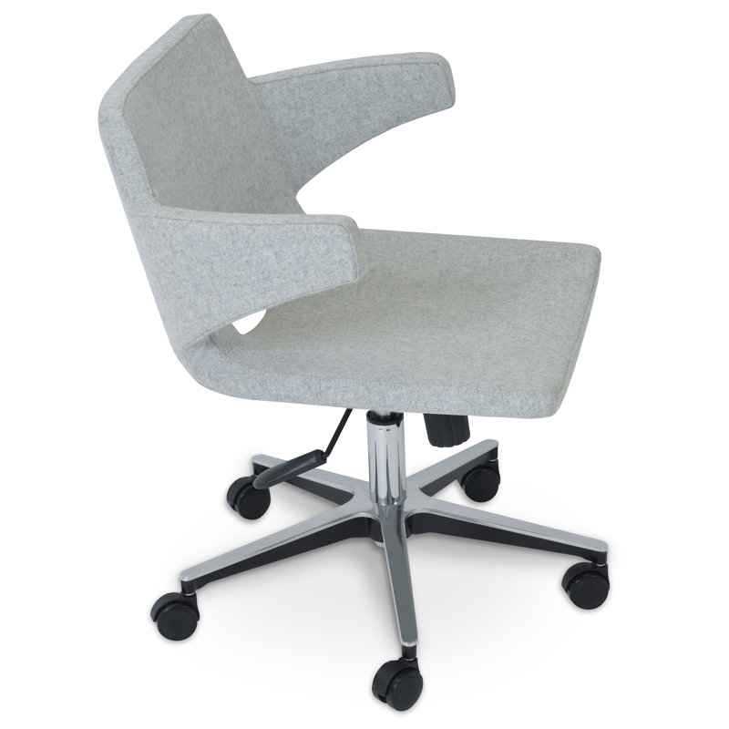 sohoConcept Nevada Wool Conference Chair, Silver Wool