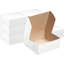 Boîtes à pâtisserie en carton kraft blanc 6 x 6 x 4 Ecoqualité - pour pâtisseries, biscuits, gâteaux, tartes, boîtes-cadeaux et fêtes de naissance (100)