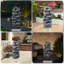 Fontaine d'extérieur Rock Waterfall avec lumières à DEL, fabrication en résine durable pour le patio et la cour