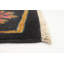Tapis unique en laine noué à la main noir / vert / saumon 8 pi 8 po x 9 pi 4 po New Age Lahore