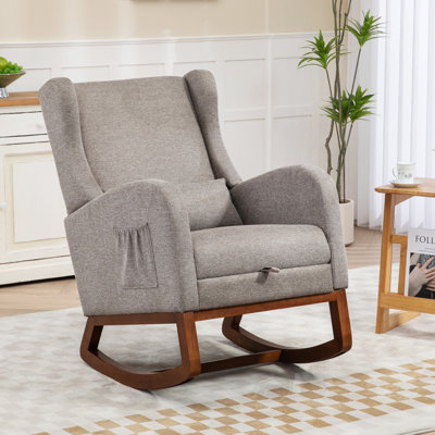 Jaivin Upholstered Rocking Chair by Harriet Bee