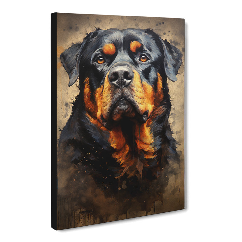 Rottweiler Informel No.2 - No Frame Print, 60cm H x 40cm W x 3cm D