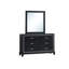Commode 6 tiroirs Livingston noire (sans miroir)