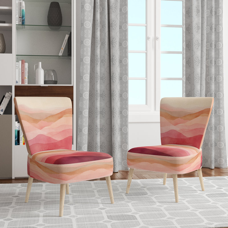 Chaise rembourrée Abstract Landscape, Side Chair Armless