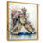 Toile avec cadre flottant or