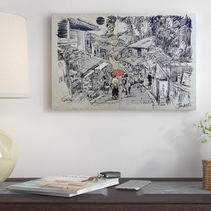 « kyoto moment », impression sur toile, H 12 po x l 18 po x P 1,5 po, Toile tendue