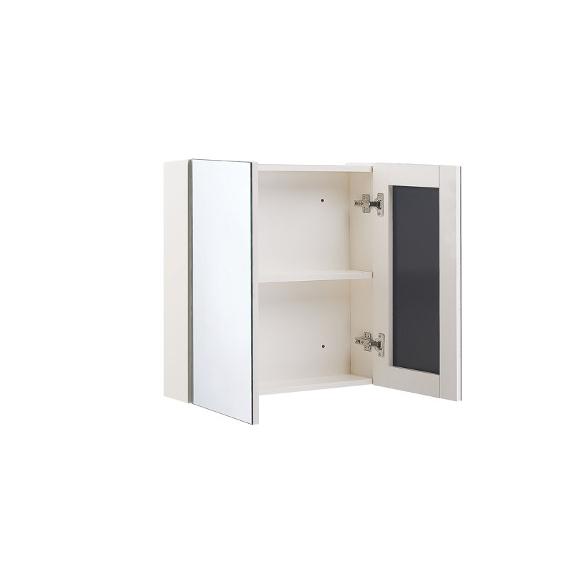 Domanik W H Surface Frameless Medicine Cabinet Mirror 2 Fixed, 60cm H x 60cm W x 14cm D