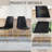 Round Glass Dining Table Set, 36" Clear Tempered Glass Tabletop With 4 Velvet Dining Chairs(Set Of 5)-1805813778