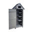Remise de jardin en bois massif, 30,5 po x 20,53 po x 64,34 po, finition naturelle, pour rangement extérieur en bois naturel pour patio et jardin, 64,34 po de hauteur, 20,53 po de largeur, 30,5 po de longueur