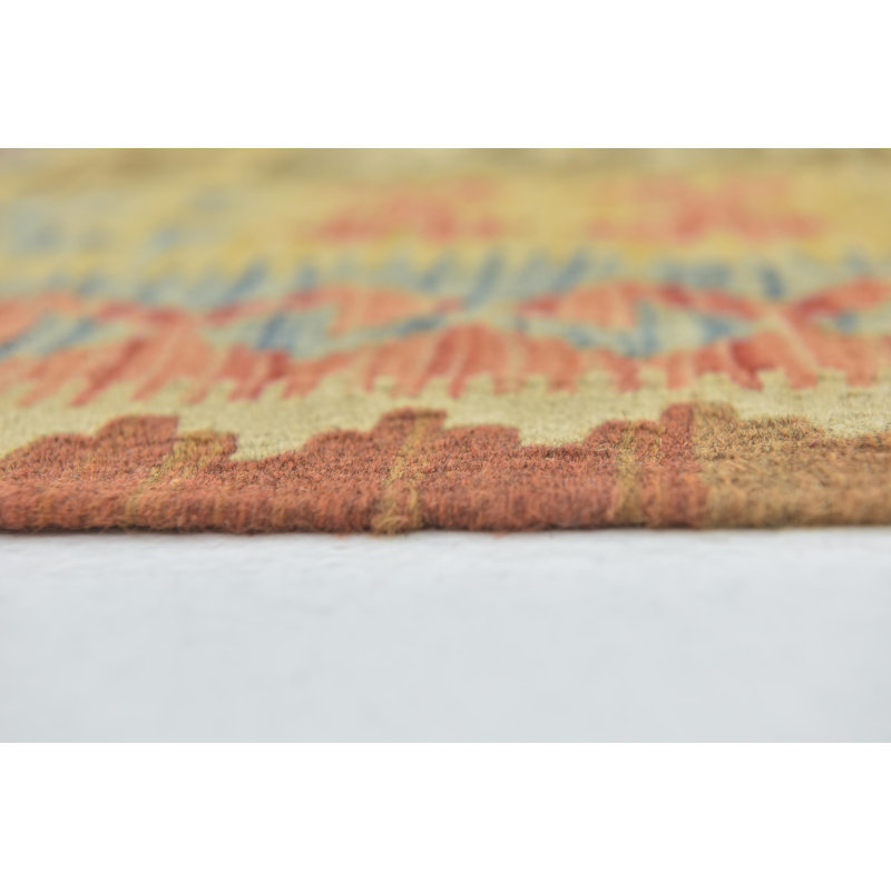 Tapis en laine crème/brun 5 pi 5 po x 8 pi 2 po one-of-kind-noué la à la main Lorain
