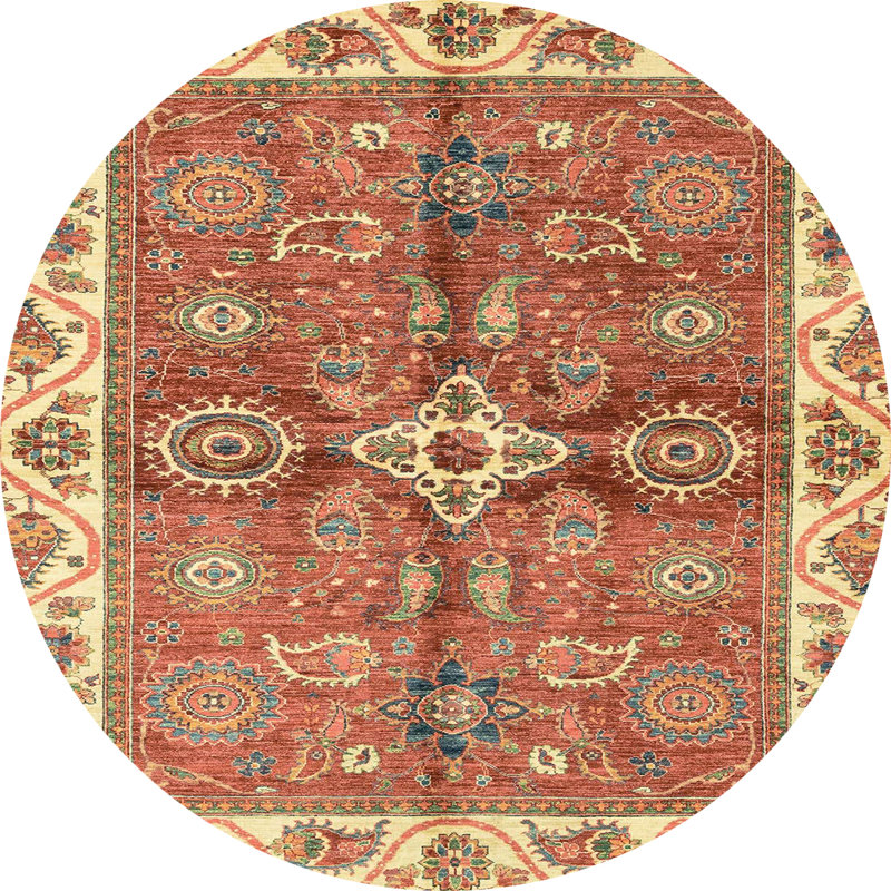 Abstract Indoor Rug, Round 3'