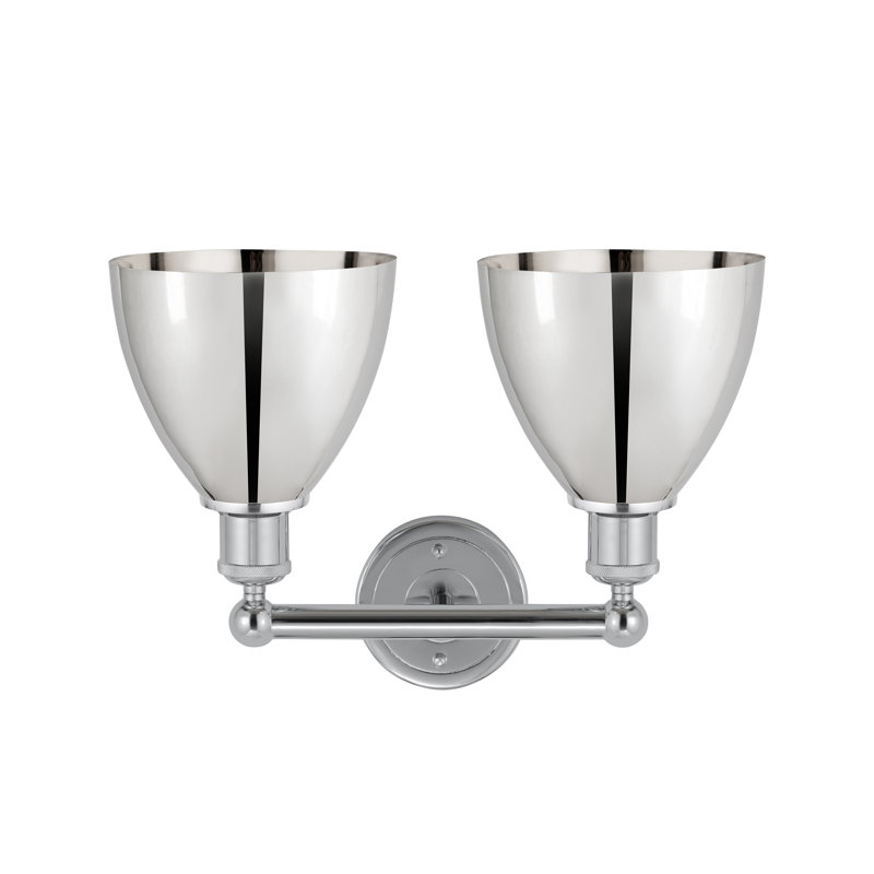 Éclairage pour meuble-lavabo à 2 lumières Arpita, Chrome poli, Chrome poli