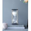 Hour Glass In Stand  Set of 2  4" x 4" x 9"  Black/Gold/White