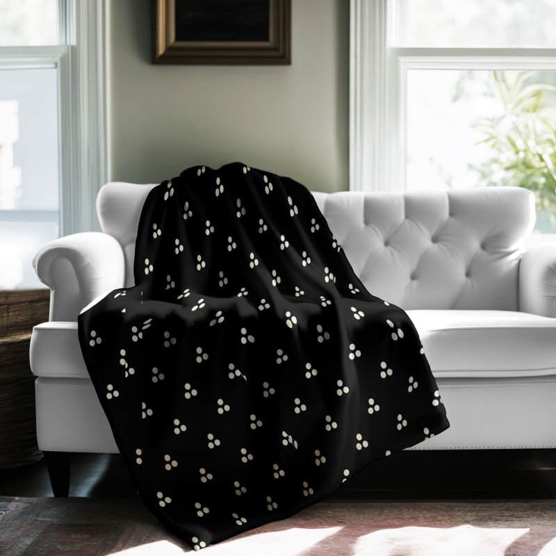 Couverture noire en sherpa de qualité supérieure 1 pièce 0106, L 50 po x L 60 po